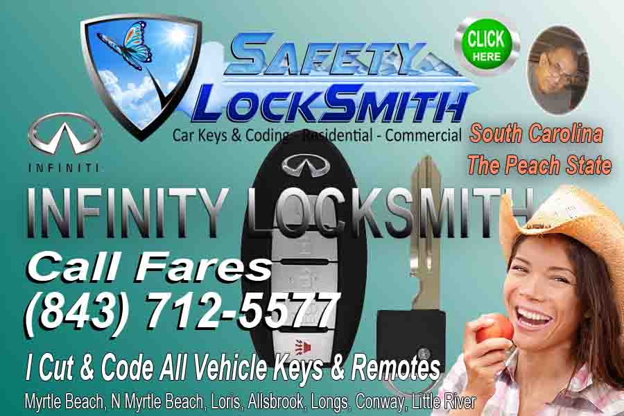 Myrtle Beach Locksmith Infinity – Call Safety Fares (843) 712-5577