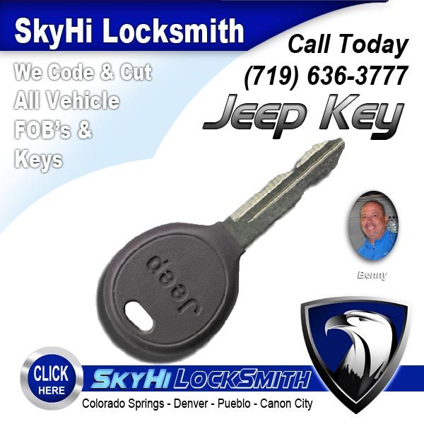 Jeep Key Locksmith SkyHi Colorado Springs 719-636-3777