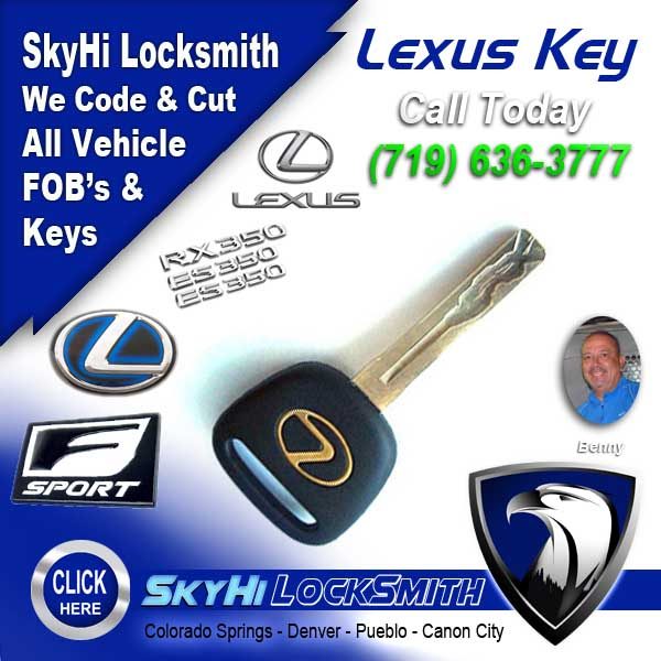 Lexus Keys and FOB Call (719) 636-3777