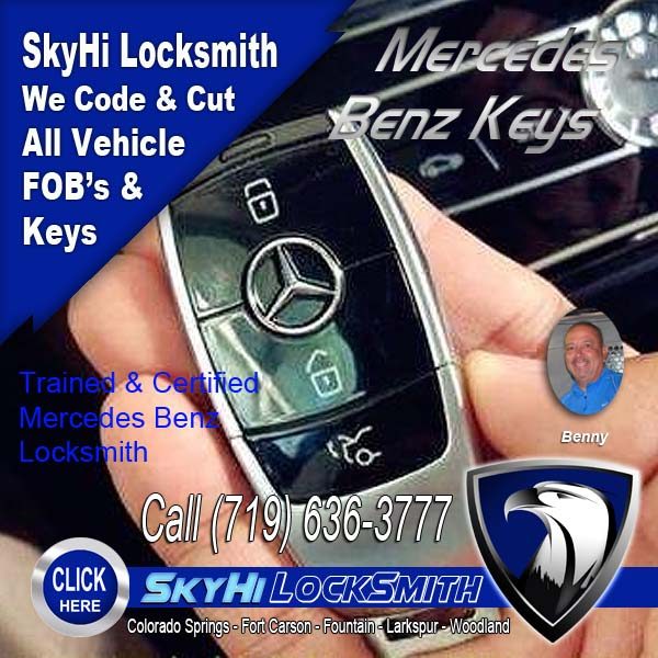 Mercedes Benz Cut & Coded Call SkyHi 719 636 3777