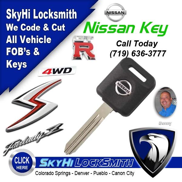 Nissan Key Locksmith SkyHi Colorado Springs 719-636-3777