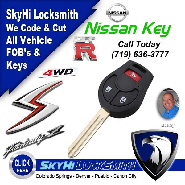 Nissan Key Locksmith SkyHi Colorado Springs 719-636-3777