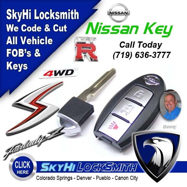 Nissan Key Locksmith SkyHi Colorado Springs 719-636-3777