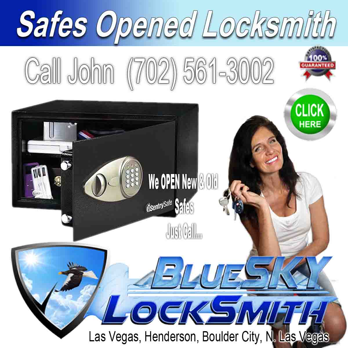 Safe Open Emergency – Call John BlueSKY Locksmith 702-561-3002