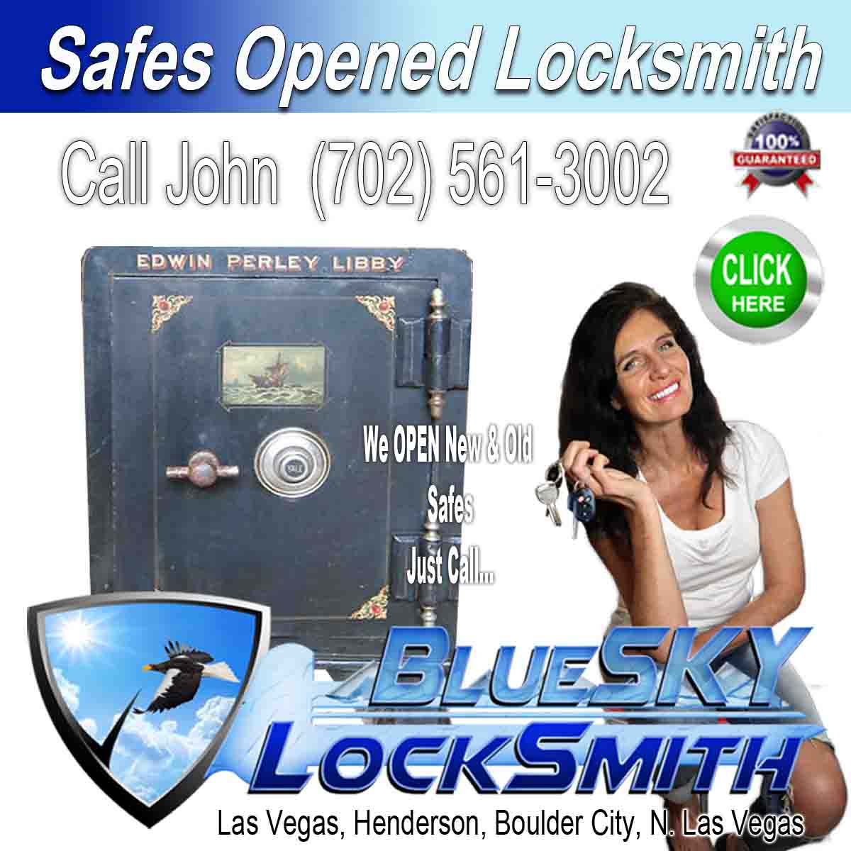 Safe Opened Henderson – Call John BlueSKY Locksmith 702-561-3002