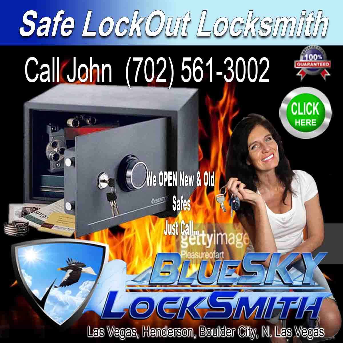 Emergency Safe Repair – Call John BlueSKY Locksmith 702-561-3002