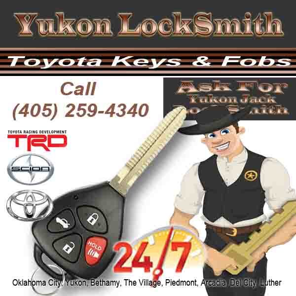 Toyota Keys Call Yukon Locksmith (405) 259-4340