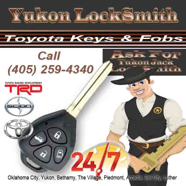 Toyota Keys Call Yukon Locksmith (405) 259-4340