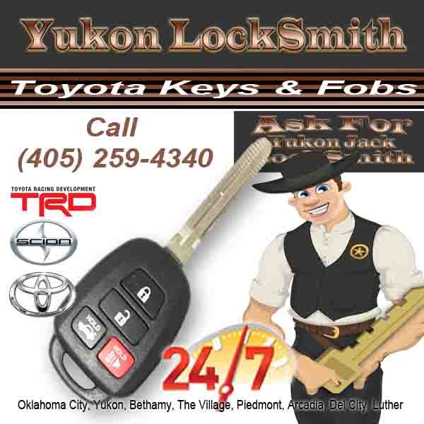 Toyota Keys Call Yukon Locksmith (405) 259-4340