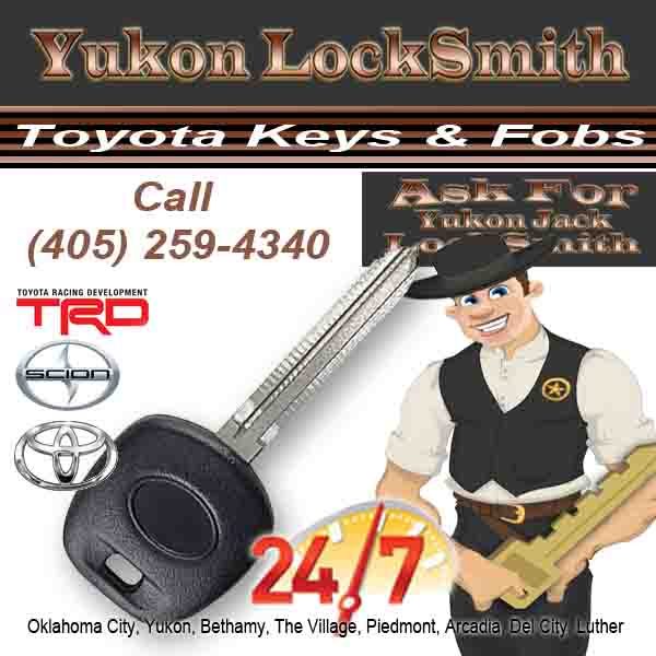 Toyota Keys Call Yukon Locksmith (405) 259-4340