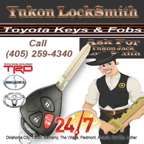 Toyota Keys Call Yukon Locksmith (405) 259-4340